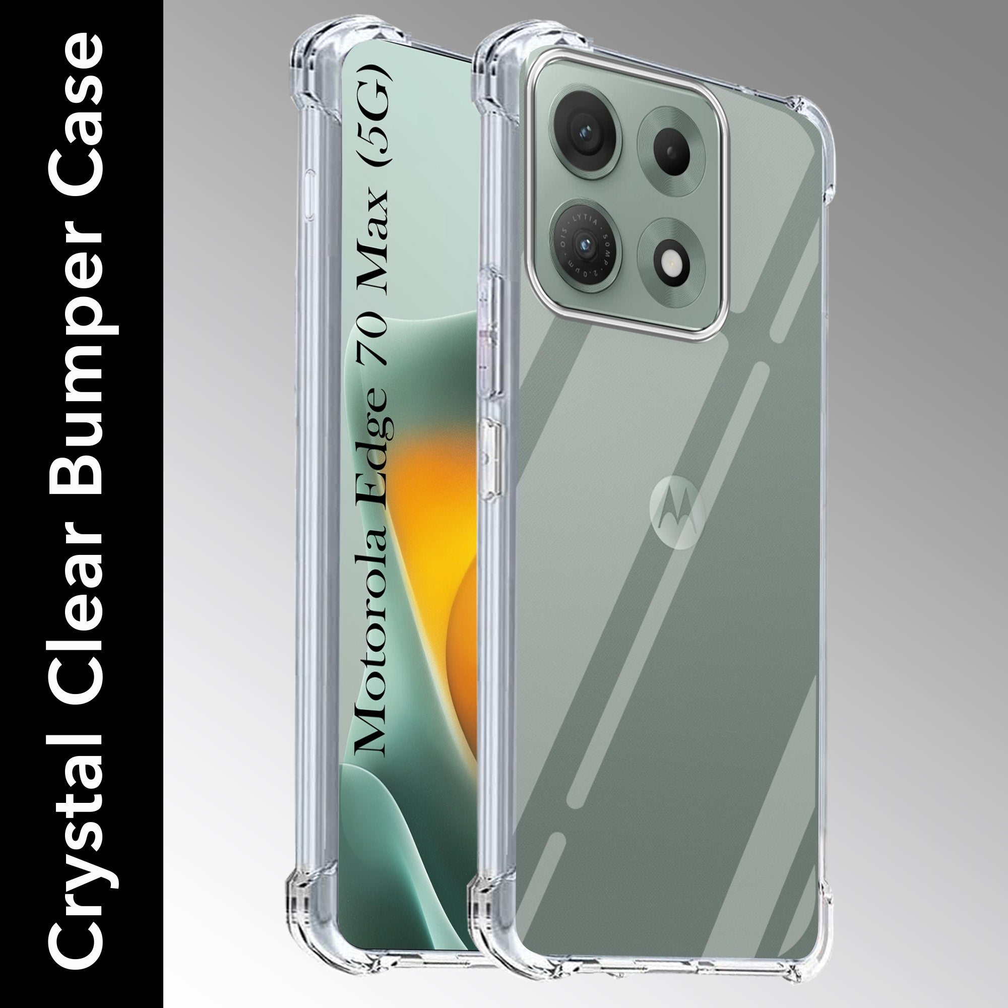 For Motorola Moto Edge 70 Max Back Cover Shockproof Crystal-Clear (Drop & Camera Protection | Hard Polycarbonate)