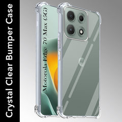 For Motorola Moto Edge 70 Max Back Cover Shockproof Crystal-Clear (Drop & Camera Protection | Hard Polycarbonate)