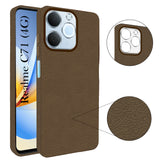 For Realme C71 Back Cover Case (Glass Like Camera Protection | Leather Feel | Minimalist Professional Grip)