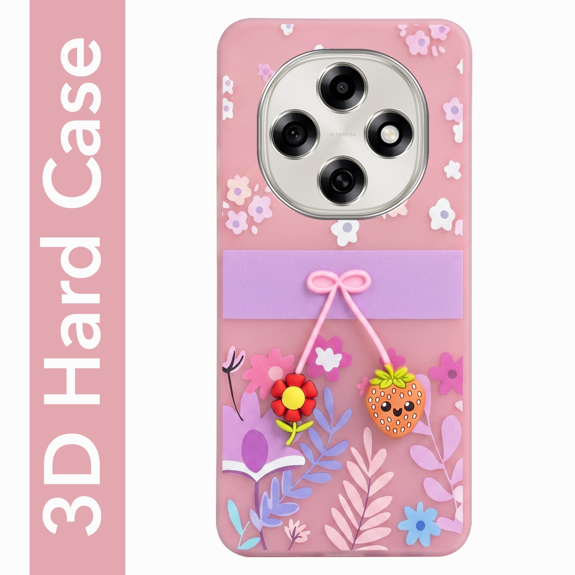 For Oppo F31 Pro Back Cover Case (3D Cute Cartoons | Hard Back Side Soft | Matte Premium Finish | HD Printing)
