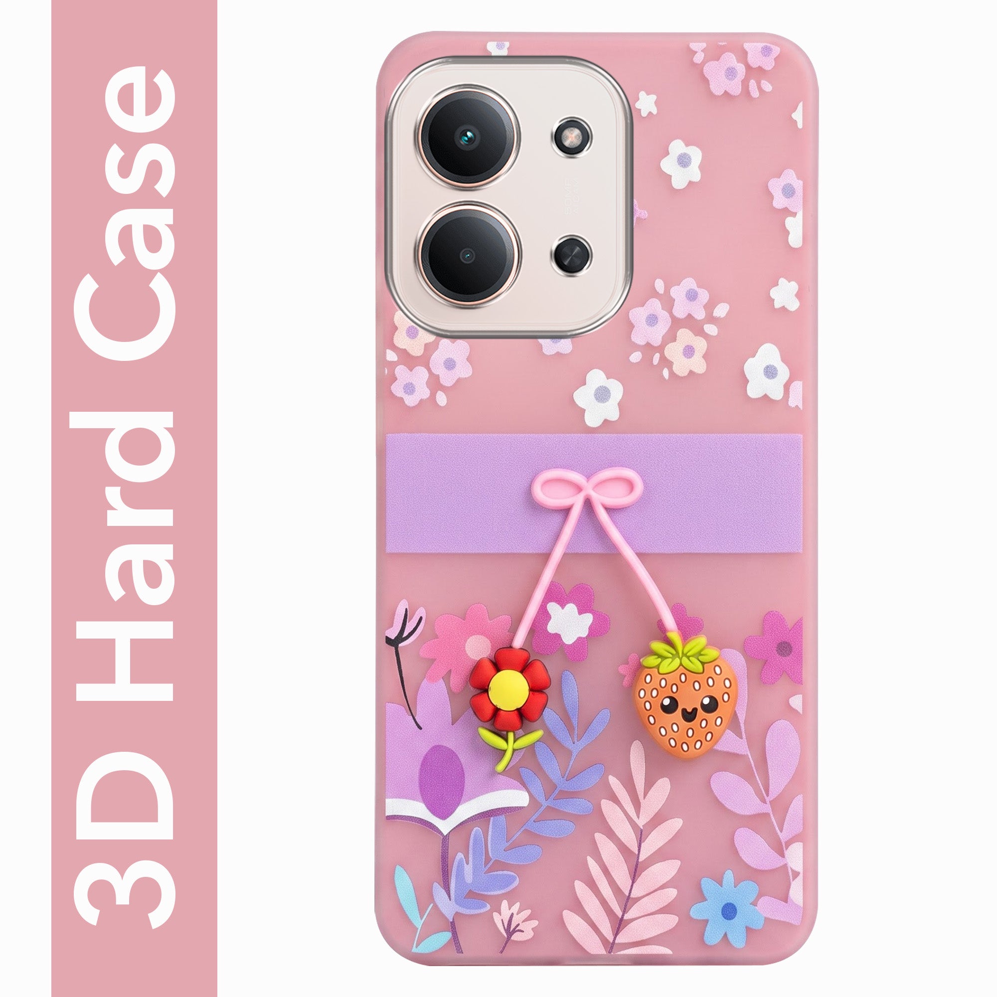 For Redmi 15C Back Cover Case (3D Cute Cartoons | Hard Back Side Soft | Matte Premium Finish | HD Printing)