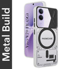 For Vivo V70 FE 5G Metallic Back Cover Case (Metallic Camera Protection & Buttons | Translucent Milky Shade | Hard Polycarbonate)