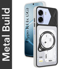 For Oppo K14x 5G Metallic Back Cover Case (Metallic Camera Protection & Buttons | Translucent Milky Shade | Hard Polycarbonate)