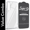 For Samsung Galaxy S23 FE 5G Combo with Back Cover and 9H Tempered Glass (Lifetime Anti-Yellow | Sleek Hard Crystal | Oleophobic Coating Screen Glass)