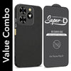 For Tecno Pop 8 Combo with Back Cover and 9H Tempered Glass (Liquid Silicone | Camera Protection | Oleophobic Coating Screen Glass)