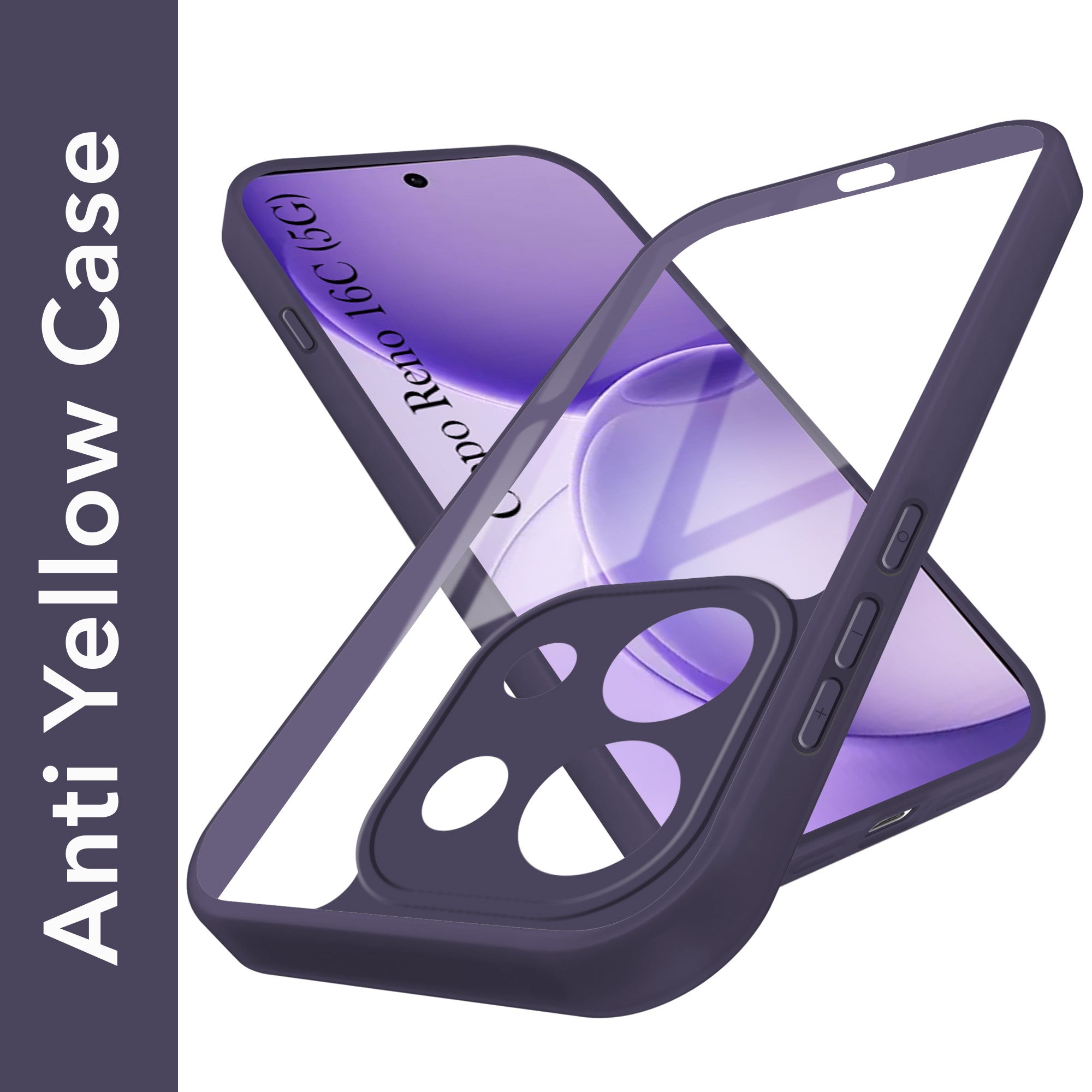 For Oppo Reno 16C 5G Back Cover Case Ultra-Hybrid (Lifetime Anti Yellow | Anti Scratch | Crystal Clear Shockproof)