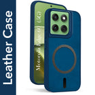 For Motorola Moto Edge 60 Back Cover Case Leather Finish (MagSafe Compatible Wireless Charging | Soft Touch | Camera Bump Protection)