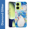 For OnePlus Nord CE 3 Lite Back Cover Case (Luxury Floral Glitter Cute Butterfly | Diamond Studded Camera Bump | Girls & Women Design)
