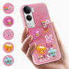 For Vivo Y400 Pro Back Cover Case (Cute 3D cartoon charms design | Slim Aesthetic Case for Girls | Camera Protection | Hard Unbreakable)