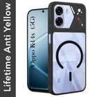 For Oppo K14x 5G Back Cover Case Lifetime Anti-Yellow Clear (Camera Protection | Side Grip | Wireless MagSafe Compatible)
