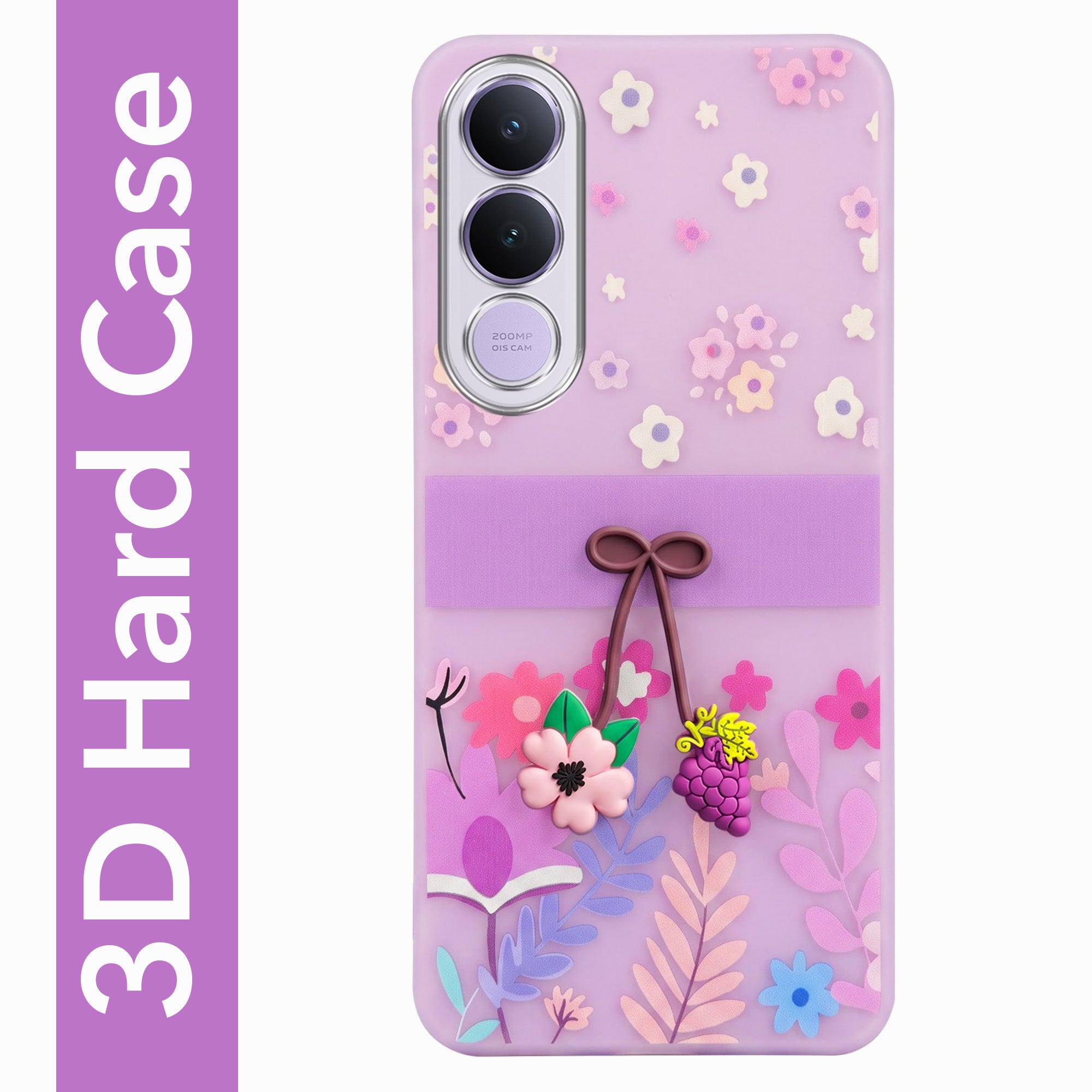 For Vivo V70 FE 5G Back Cover Case (3D Cute Cartoons | Hard Back Side Soft | Matte Premium Finish | HD Printing)