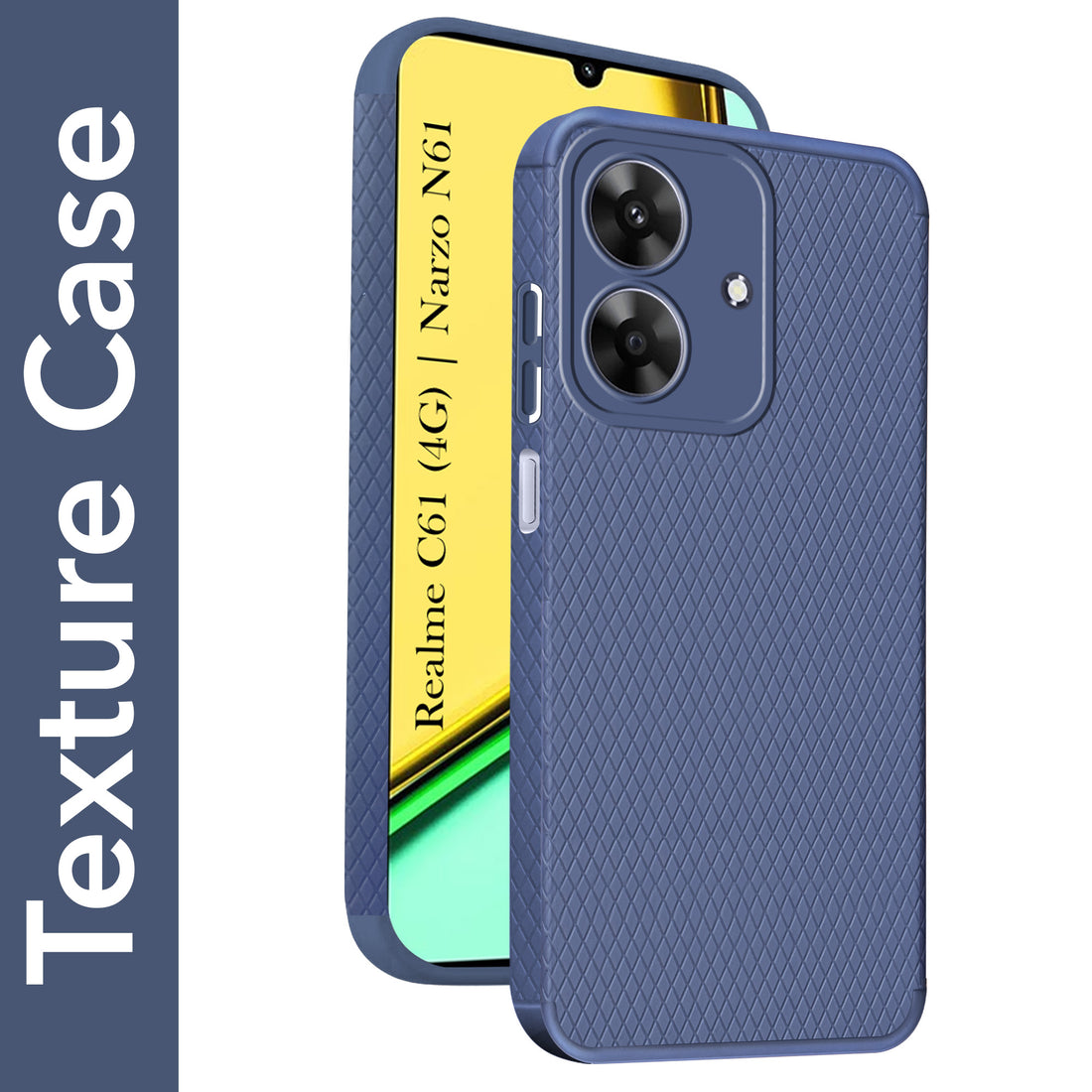 For Realme C61 | Realme Narzo N61 Back Cover Case (Liquid Silicone | Side Grip | Camera Protection)
