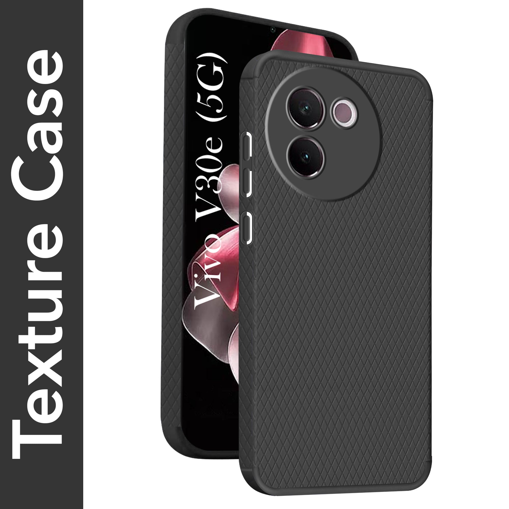 For Vivo V30e 5G Back Cover Case (Liquid Silicone | Side Grip | Camera Protection