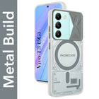 For Vivo T3 5G Metallic Back Cover Case (Metallic Camera Protection & Buttons | Translucent Milky Shade | Hard Polycarbonate)