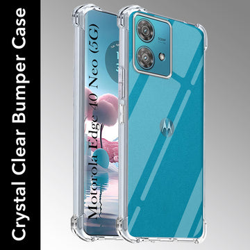 For Motorola Moto Edge 40 Neo Shockproof Crystal-Clear Back Cover ( Drop & Camera Protection | Hard Polycarbonate)