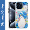 For Apple iPhone 15 Pro Max Back Cover Case (Luxury Floral Glitter Cute Butterfly | Diamond Studded Camera Bump | Girls & Women Design)
