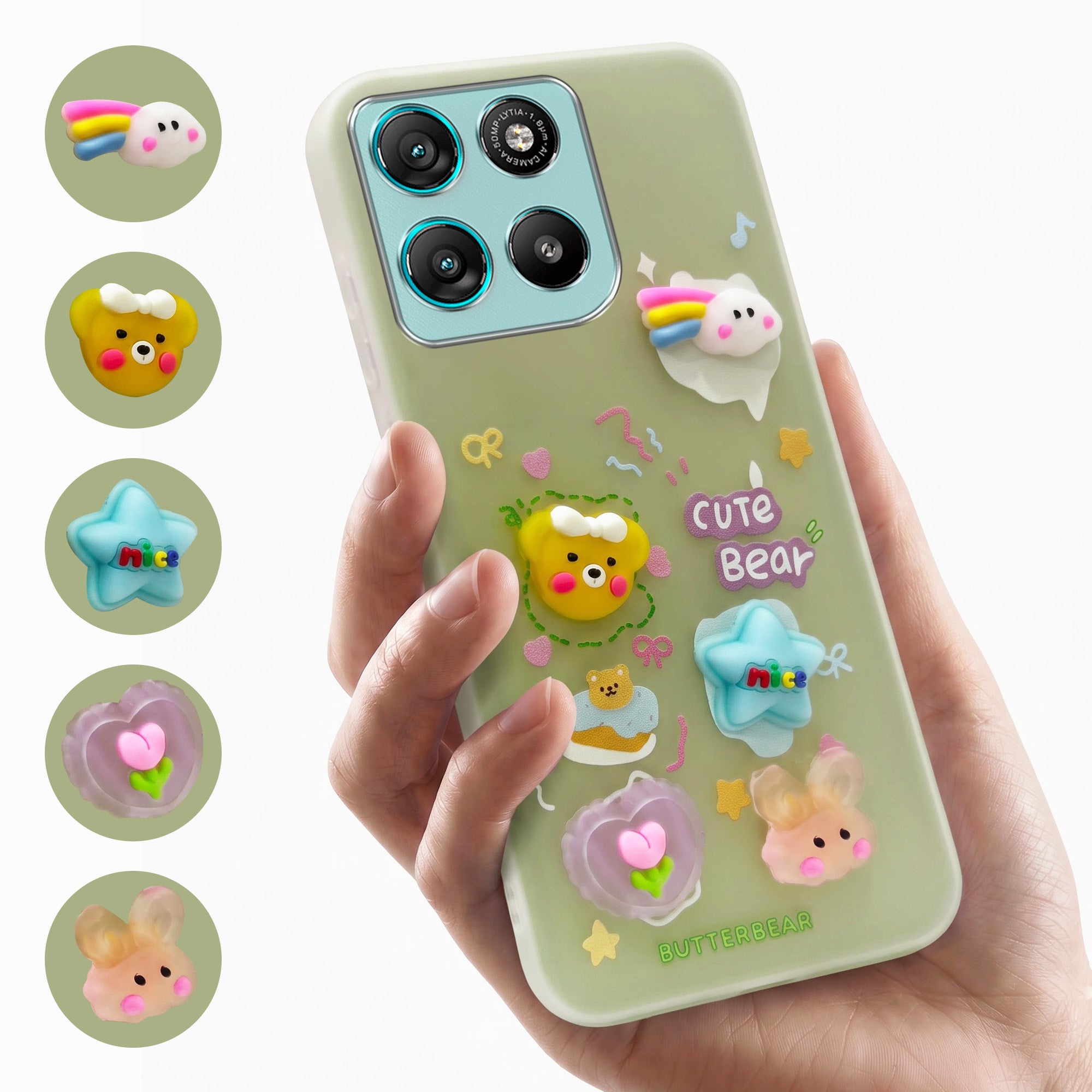 For Motorola Moto G67 Power | G57 Power Back Cover Case (3D Cute Cartoons | Hard Back Side Soft | Matte Premium Finish | HD Printing)
