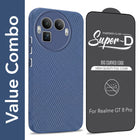 For Realme GT 8 Pro Combo with Back Cover and 9H Tempered Glass (Liquid Silicone | Camera Protection | Oleophobic Coating Screen Glass)