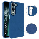 For Vivo iQOO Z10 Lite Back Cover Case (Glass Like Camera Protection | Leather Feel | Minimalist Professional Grip)