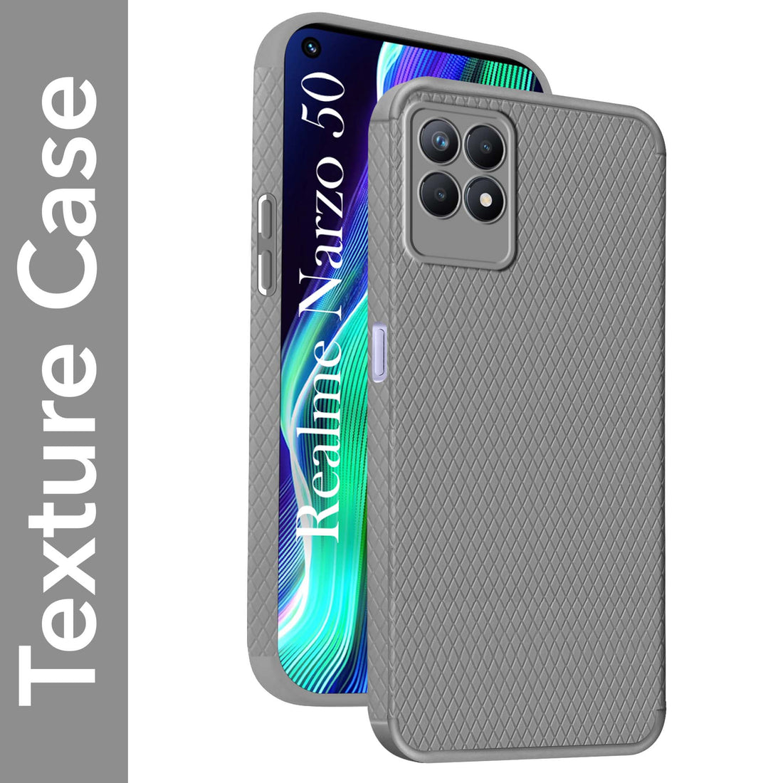 For Realme Narzo 50 Back Cover Case (Liquid Silicone | Side Grip | Camera Protection)