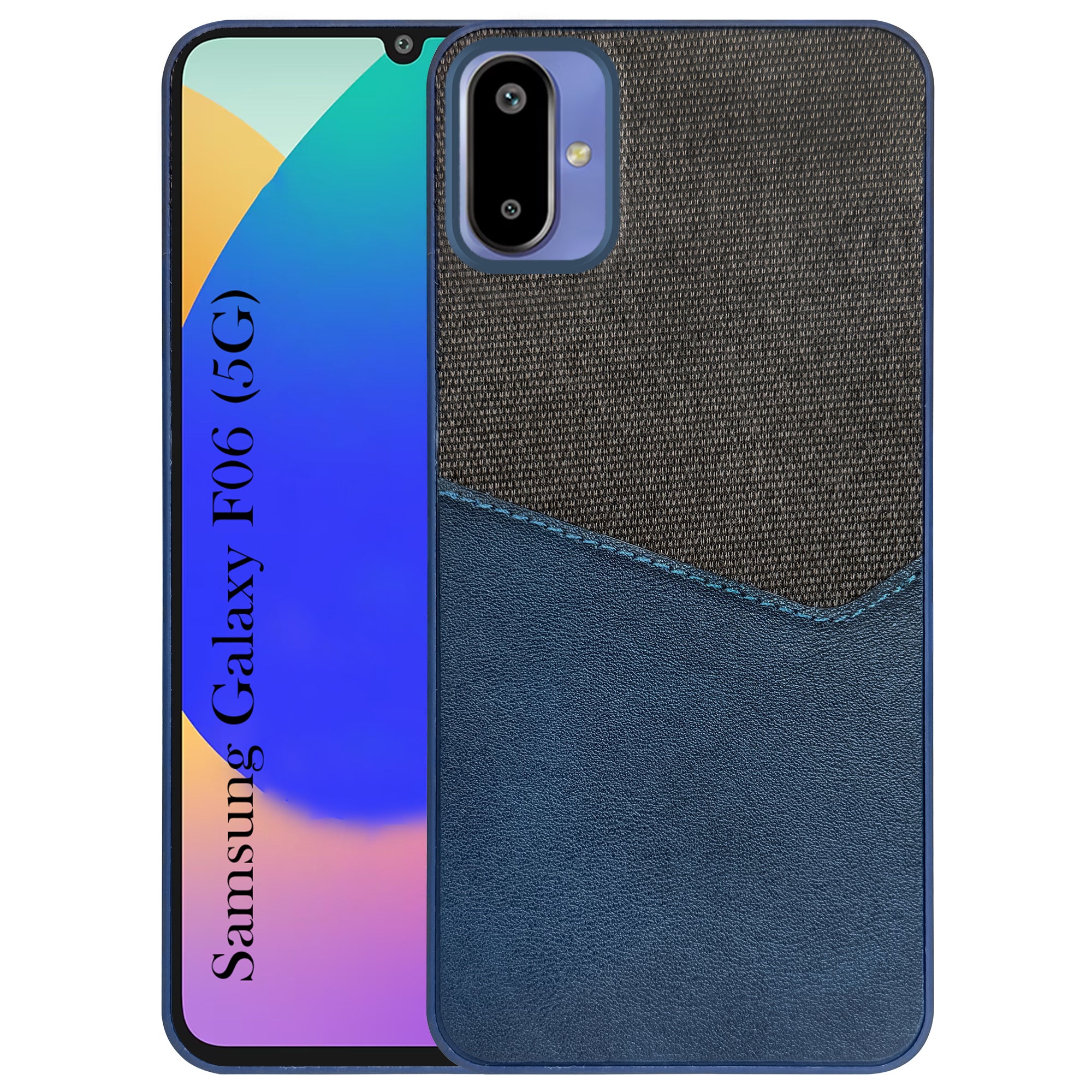 For Samsung Galaxy F06 | Samsung Galaxy M06 Back Cover Case (Dual PU Leather Stitch | Professional Minimalist | Soft and Flexible)