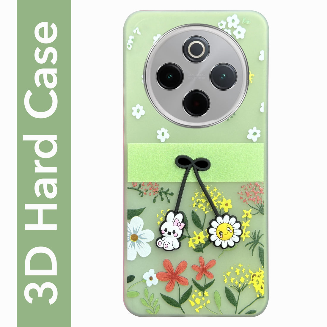For Vivo T4 Back Cover Case (3D Cute Cartoons | Hard Back Side Soft | Matte Premium Finish | HD Printing)