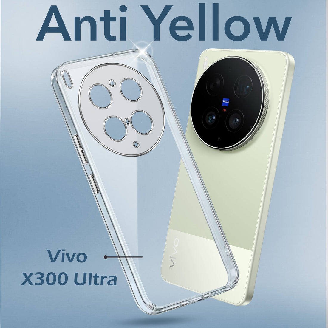 For Vivo X300 Ultra Back Cover Case Lifetime Anti-Yellow Clear (Sleek Hard Crystal | Shockproof and Camera Protection)
