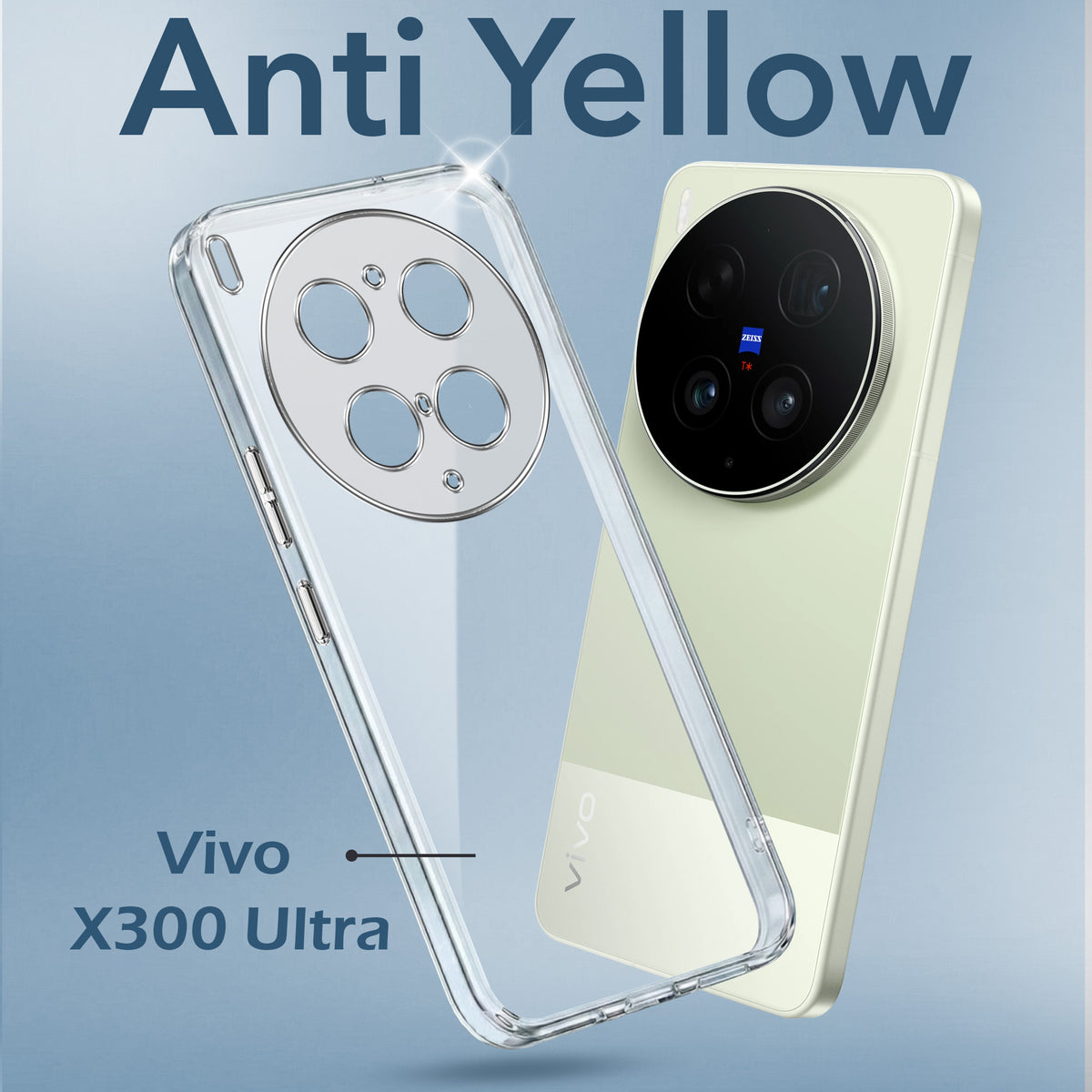 For Vivo X300 Ultra Back Cover Case Lifetime Anti-Yellow Clear (Sleek Hard Crystal | Shockproof and Camera Protection)