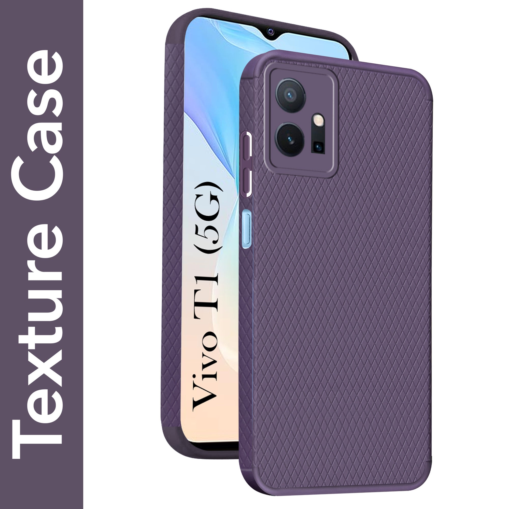 For Vivo T1 5G Back Cover Case (Liquid Silicone | Side Grip | Camera Protection)