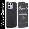For Oneplus Nord CE 6 Combo (Textured Grip Design | Micro-Fiber Cloth Inside | Oleophobic Coating Screen Glass)