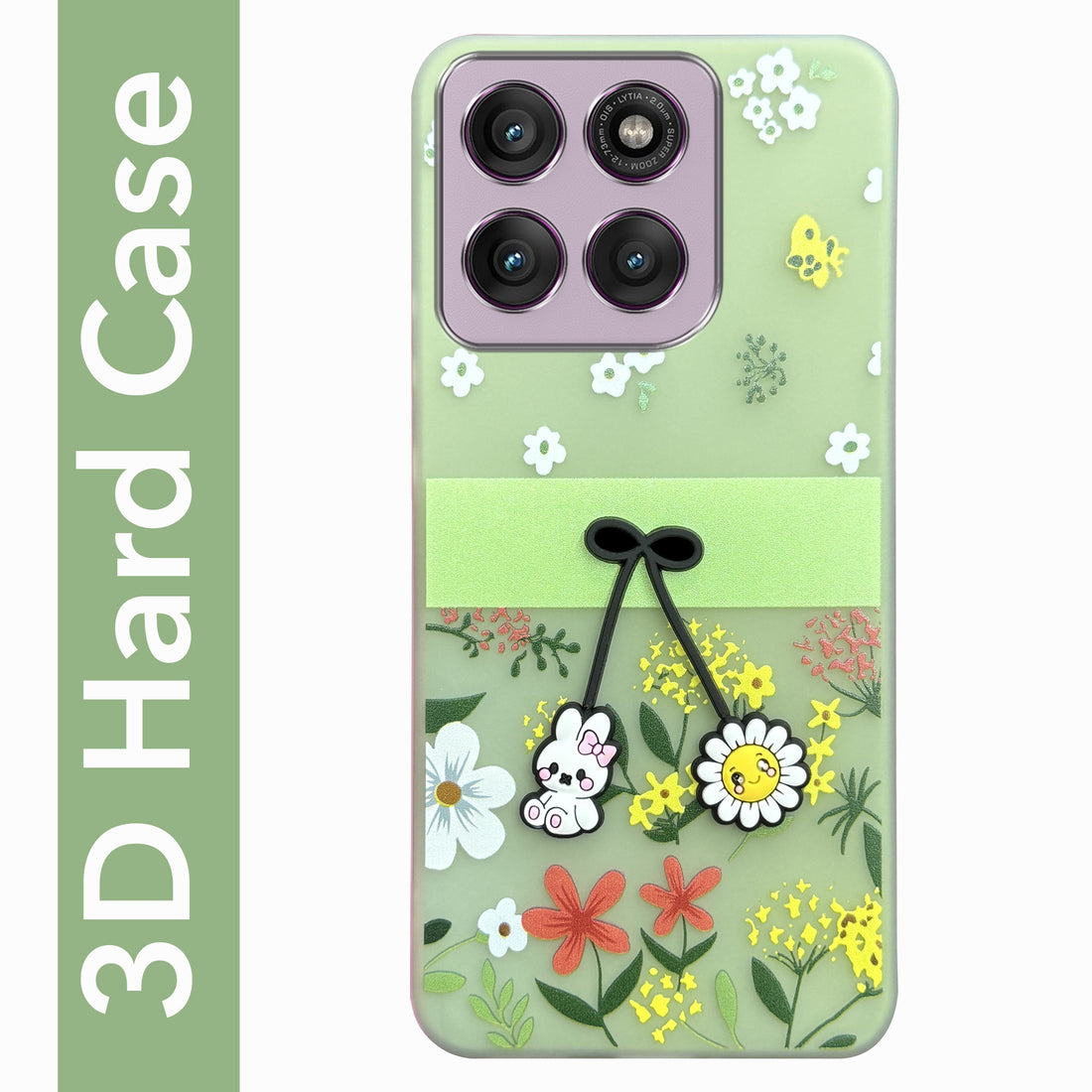 For Motorola Moto Edge 60 Pro Back Cover Case (3D Cute Cartoons | Hard Back Side Soft | Matte Premium Finish | HD Printing)