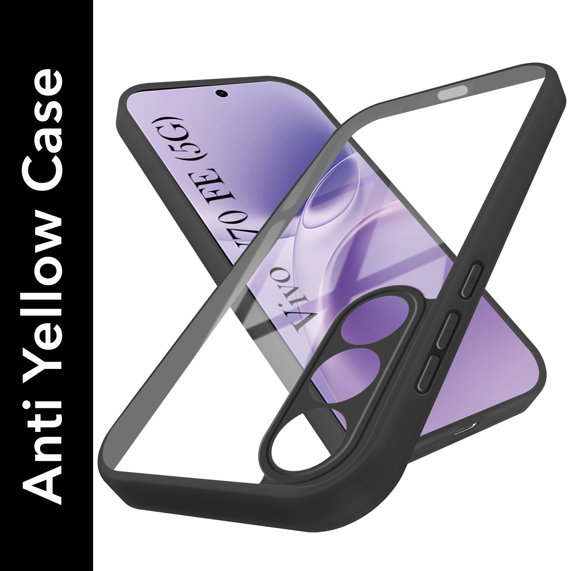 For Vivo V70 FE 5G Back Cover Case Ultra-Hybrid (Lifetime Anti Yellow | Anti Scratch | Crystal Clear Shockproof)