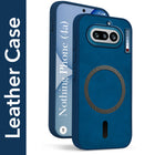 For Nothing Phone 4A 5G Back Cover Case Leather Finish (MagSafe Compatible Wireless Charging | Soft Touch | Camera Bump Protection)