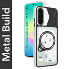 For Samsung Galaxy A27 5G | Galaxy M47 5G Metallic Back Cover Case (Metallic Camera Protection & Buttons | Translucent Milky Shade | Hard Polycarbonate)