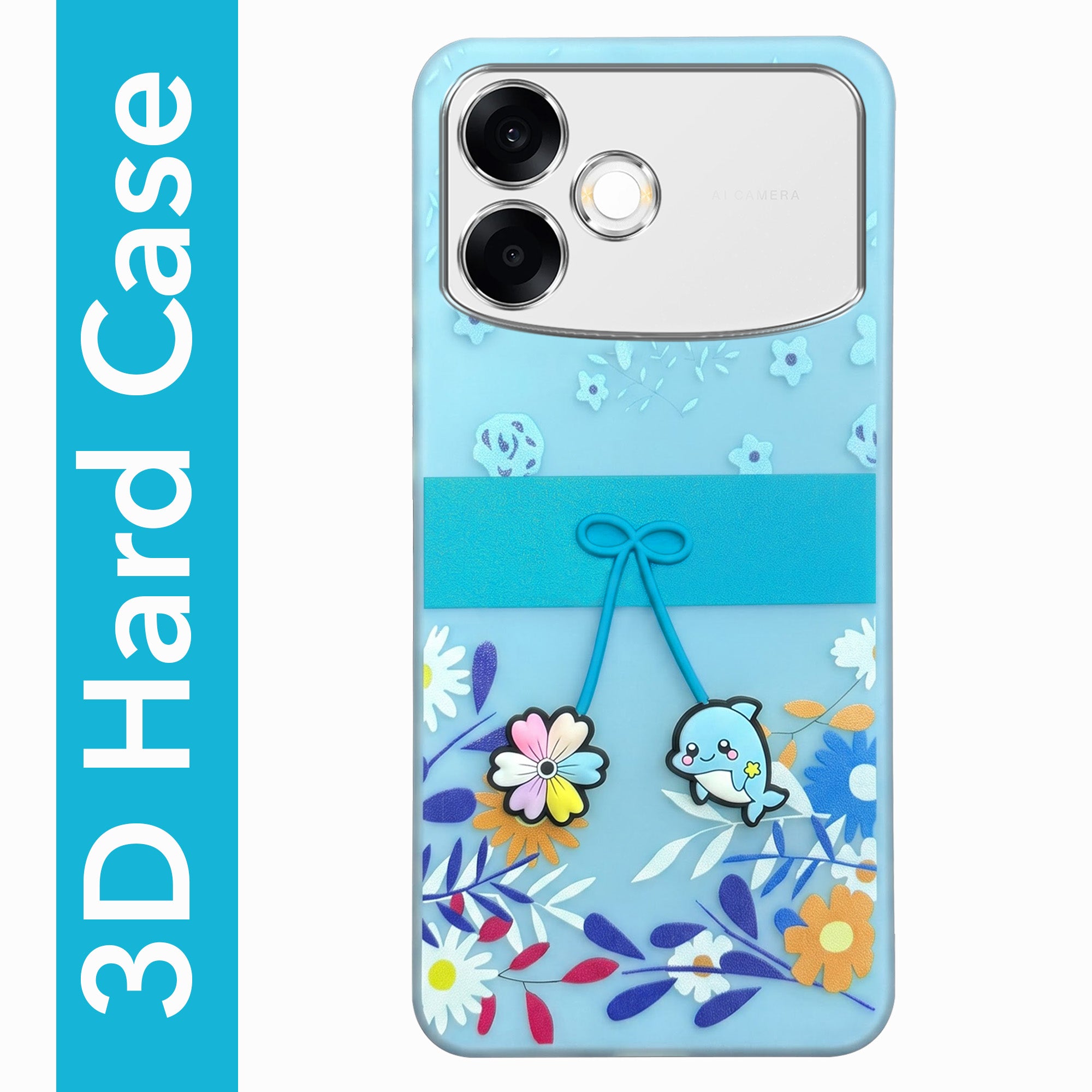 For Oppo F33 Pro 5G Back Cover Case (3D Cute Cartoons | Hard Back Side Soft | Matte Premium Finish | HD Printing)