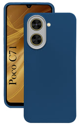 For Poco C71 Back Cover Case ( Dual Color Matte Finish | Full Camera Protection | Sleek and Professional)