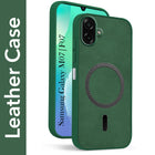 For Samsung Galaxy M07 | Samsung Galaxy F07 Back Cover Case Leather Finish (MagSafe Compatible Wireless Charging | Soft Touch | Camera Bump Protection)