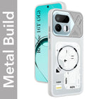 For Realme 16T 5G Metallic Back Cover Case (Metallic Camera Protection & Buttons | Translucent Milky Shade | Hard Polycarbonate)