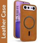 For Vivo X300 FE Back Cover Case Leather Finish (MagSafe Compatible Wireless Charging | Soft Touch | Camera Bump Protection)