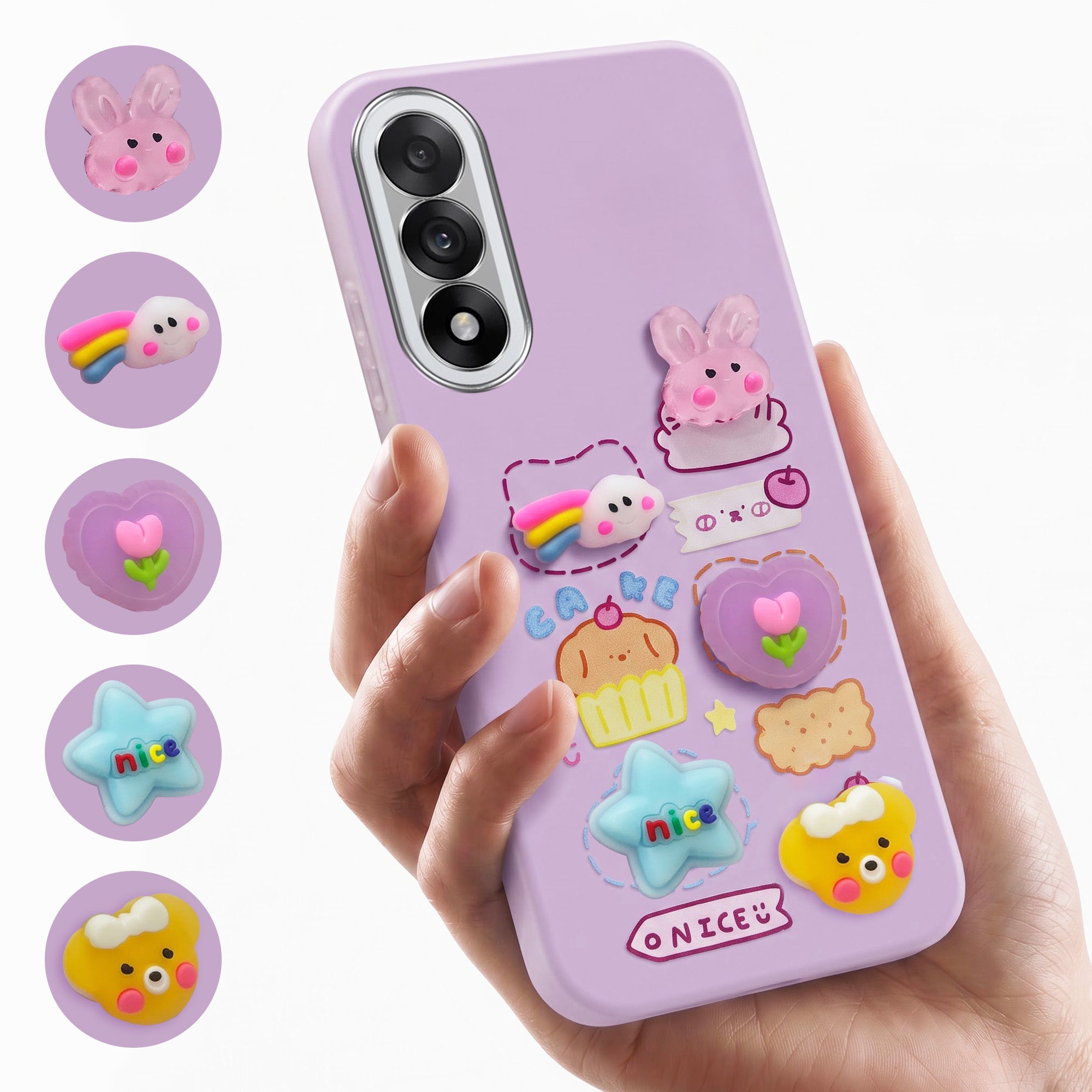For Oneplus Nord 5 Back Cover Case (3D Cute Cartoons | Hard Back Side Soft | Matte Premium Finish | HD Printing)
