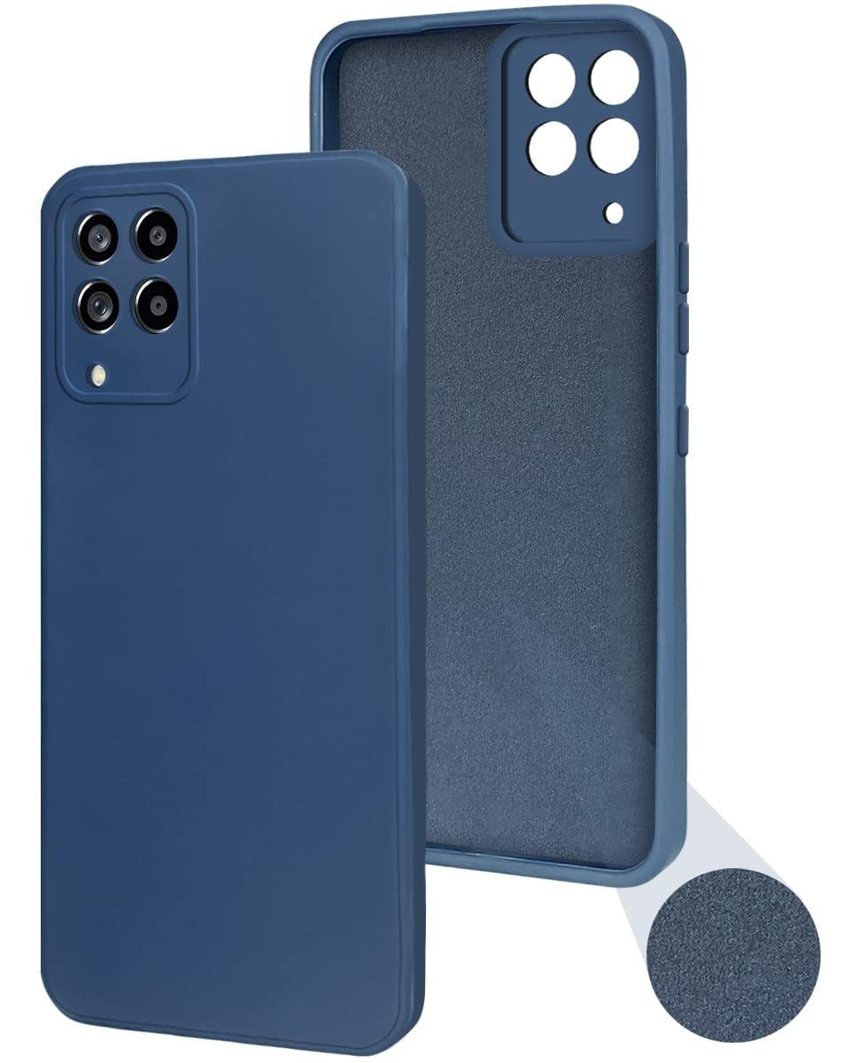 For Samsung Galaxy M53 5G Back Cover Case (Matte Finish Silicone with Inside Fiber cloth |Black)