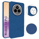 For Realme 14 Pro Back Cover Case (Glass Like Camera Protection | Leather Feel | Minimalist Professional Grip)