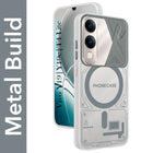 For Vivo Y19 | Vivo Y19e | Vivo T4 Lite Metallic Back Cover Case (Metallic Camera Protection & Buttons | Translucent Milky Shade | Hard Polycarbonate)