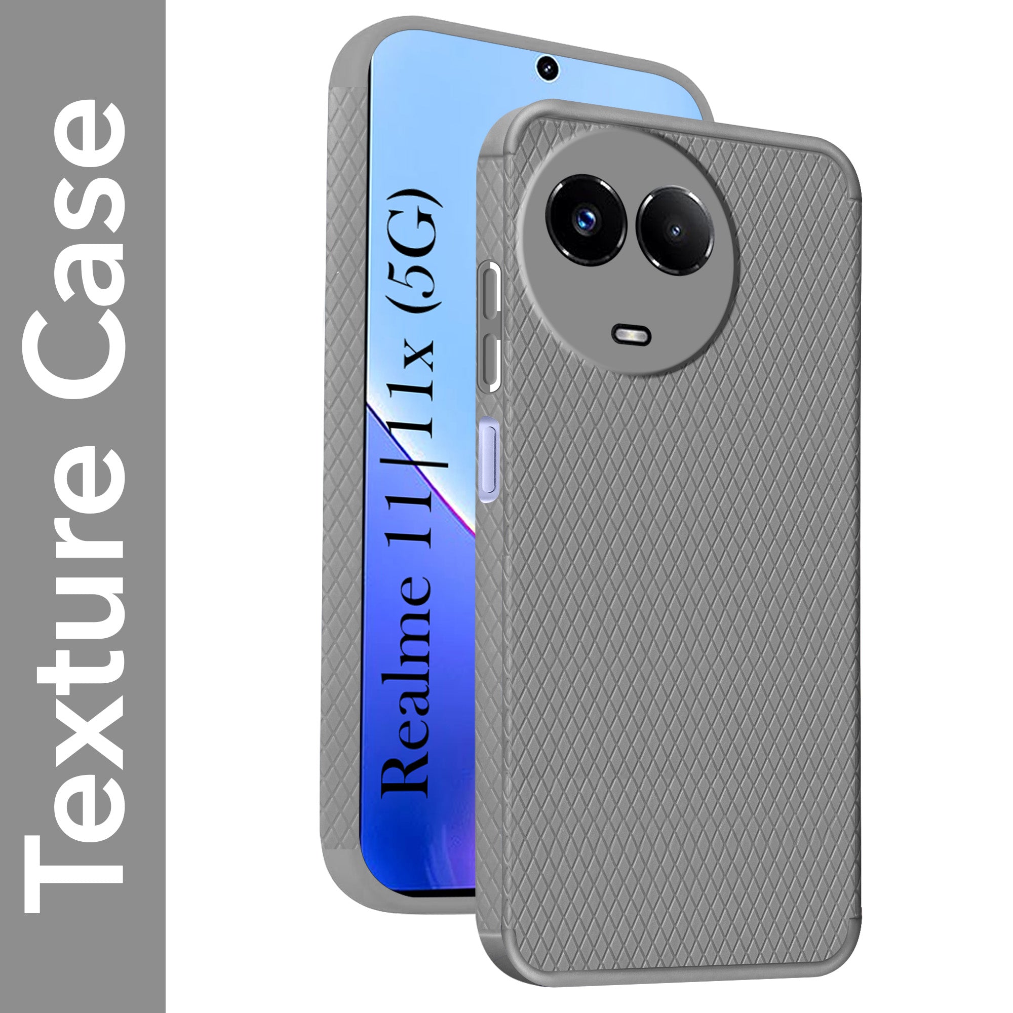 For Realme 11 5G | Realme 11x 5G  Back Cover Case (Liquid Silicone | Side Grip | Camera Protection)