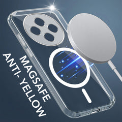 For Oppo F27 5G Back Cover Case Lifetime Anti-Yellow MagSafe Compatible Clear (Sleek Hard Crystal | Shockproof and Camera Protection)
