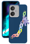For Poco M6 5G Back Cover Case (Wrist Hanging Chain | Teddy Bracelet Charms | Dual Color Matte Finish | Full Camera Protection | Sleek and Professional)