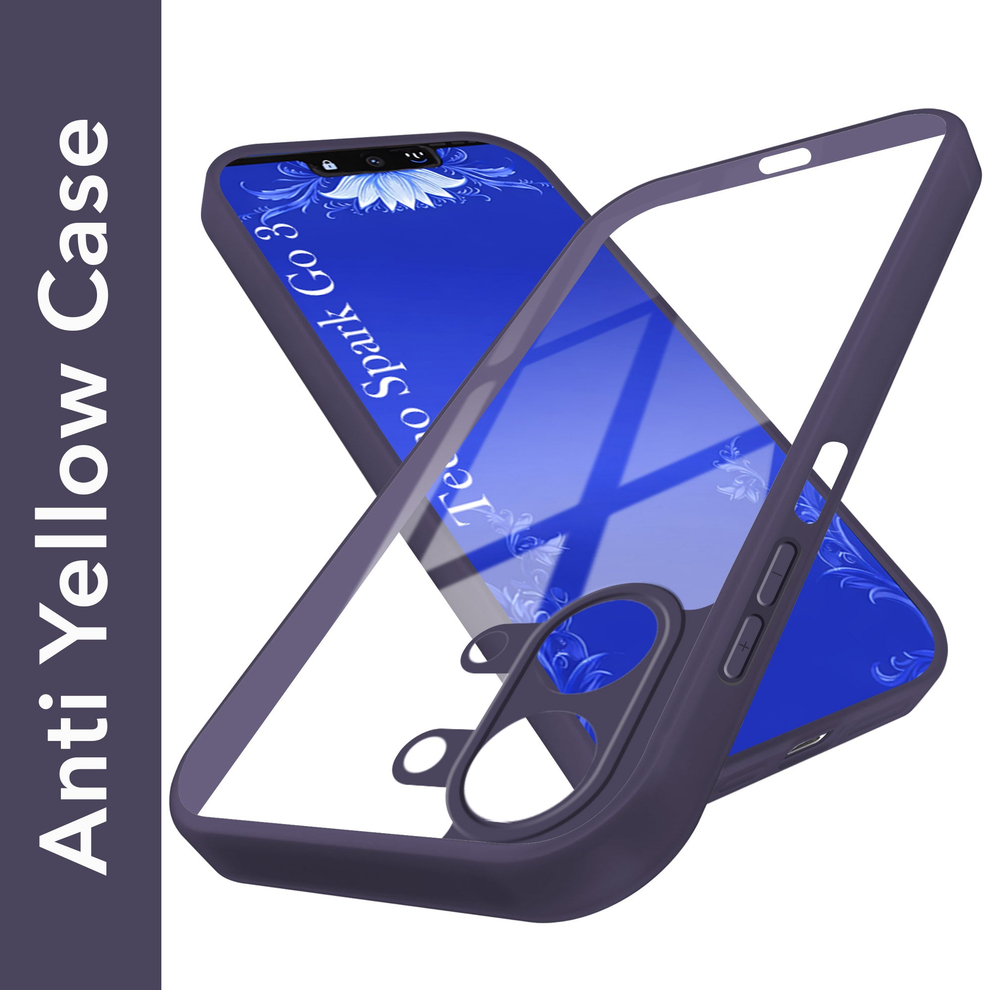 For Tecno Spark Go 3 Back Cover Case Ultra-Hybrid (Lifetime Anti Yellow | Anti Scratch | Crystal Clear Shockproof)