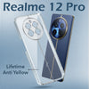 For Realme 12 Pro Plus | Realme 12 Pro Back Cover Case Lifetime Anti-Yellow Clear (Sleek Hard Crystal | Shockproof and Camera Protection)