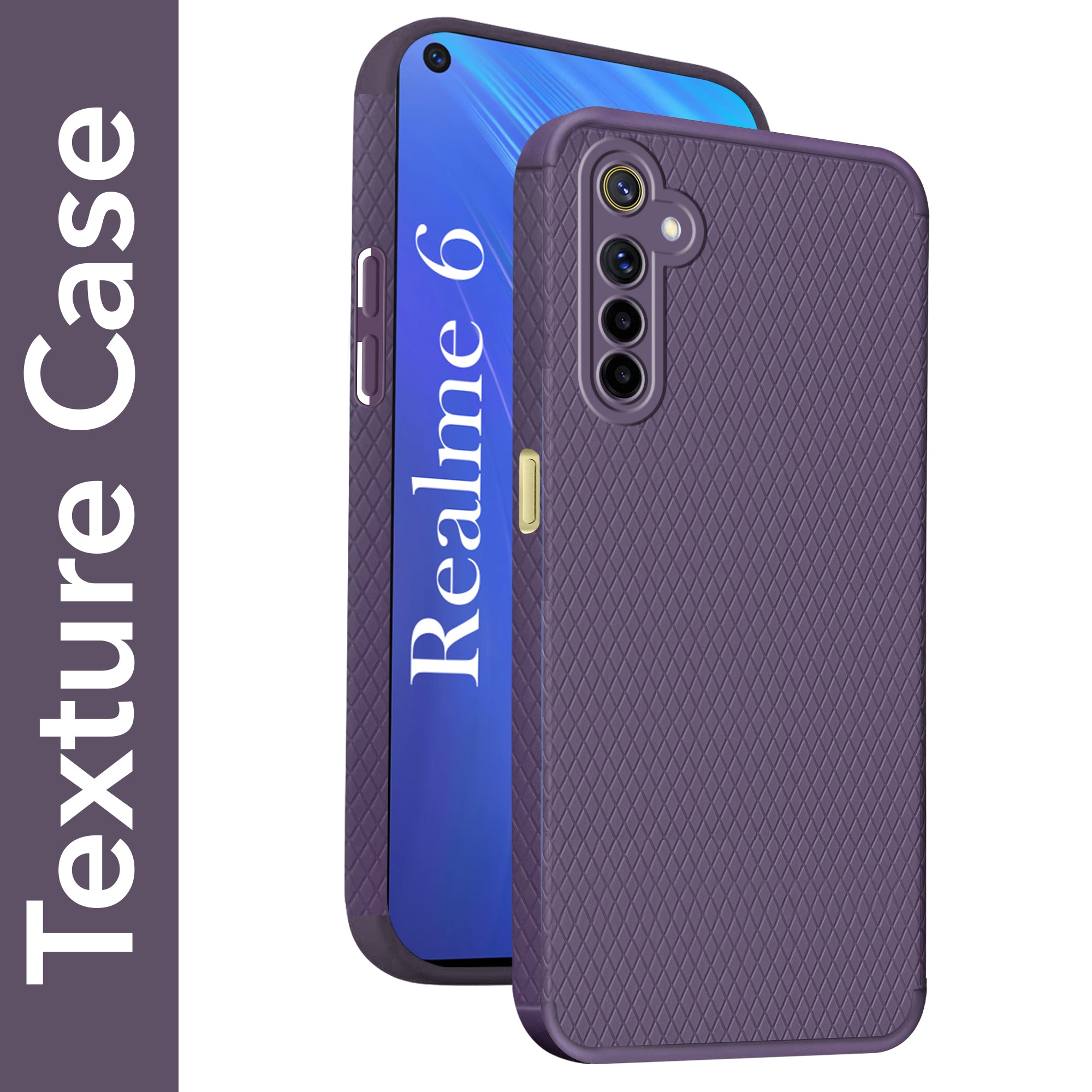 For Realme 6 Back Cover Case Liquid Silicone (Camera Protection | Side Grip Texture | Soft and Flexible)