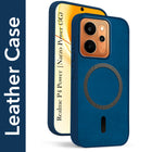 For Realme P4 Power 5G | Realme Narzo Power Back Cover Case Leather Finish (MagSafe Compatible Wireless Charging | Soft Touch | Camera Bump Protection)